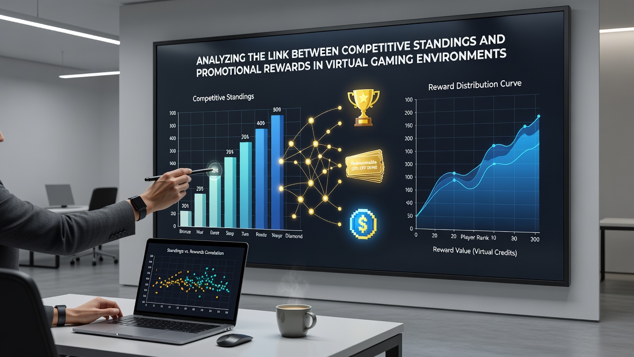Dashboard view showing competitive rankings linked to promotional reward tiers in a virtual game